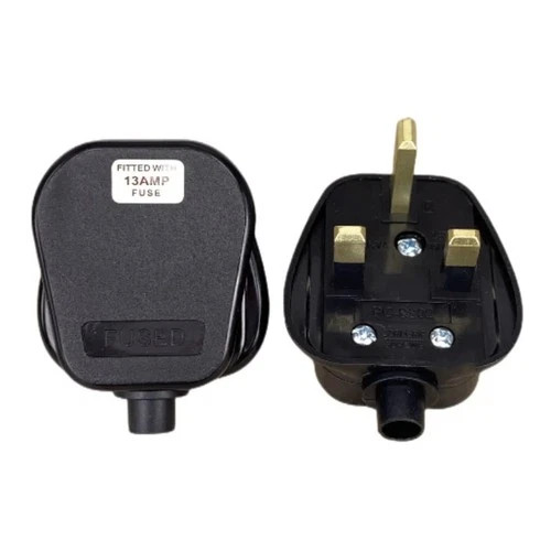 White mains plug 13a pin - uk,